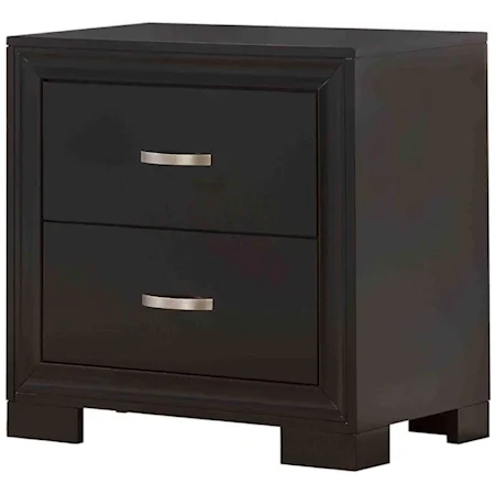 Contemporary 2 Drawer Night Stand